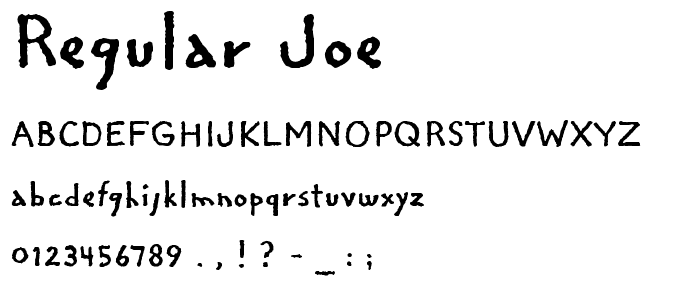 Regular Joe font